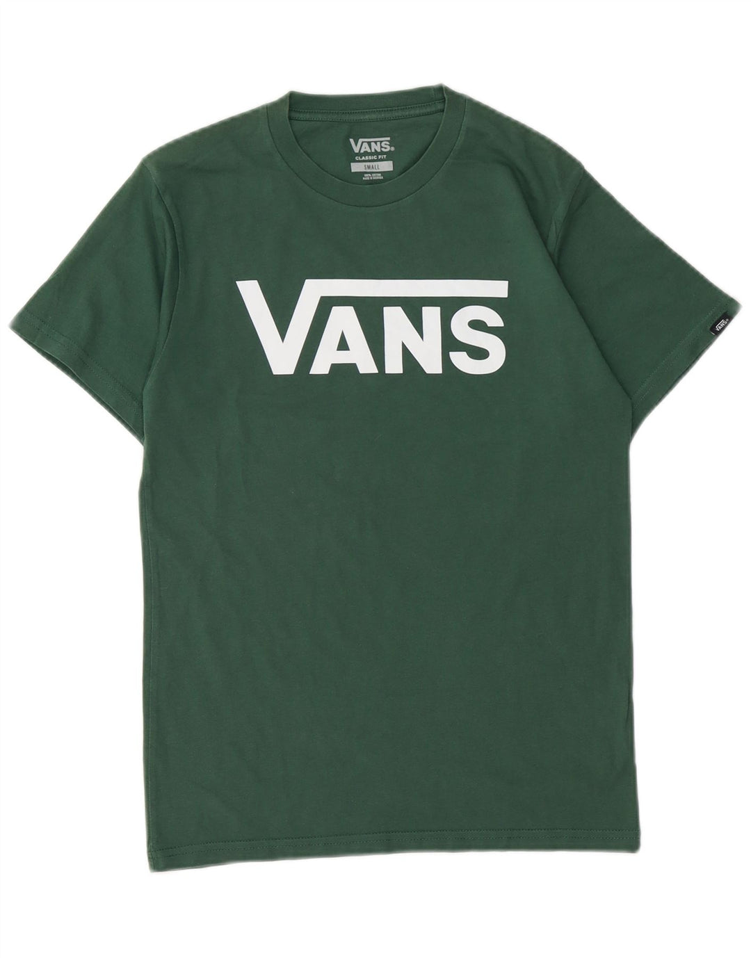 Vans Herre Classic Fit Grafisk T-Shirt Top Lille Grøn Bomuld