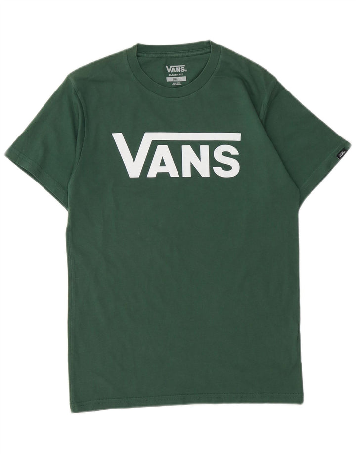 Vans Herre Classic Fit Grafisk T-Shirt Top Lille Grøn Bomuld