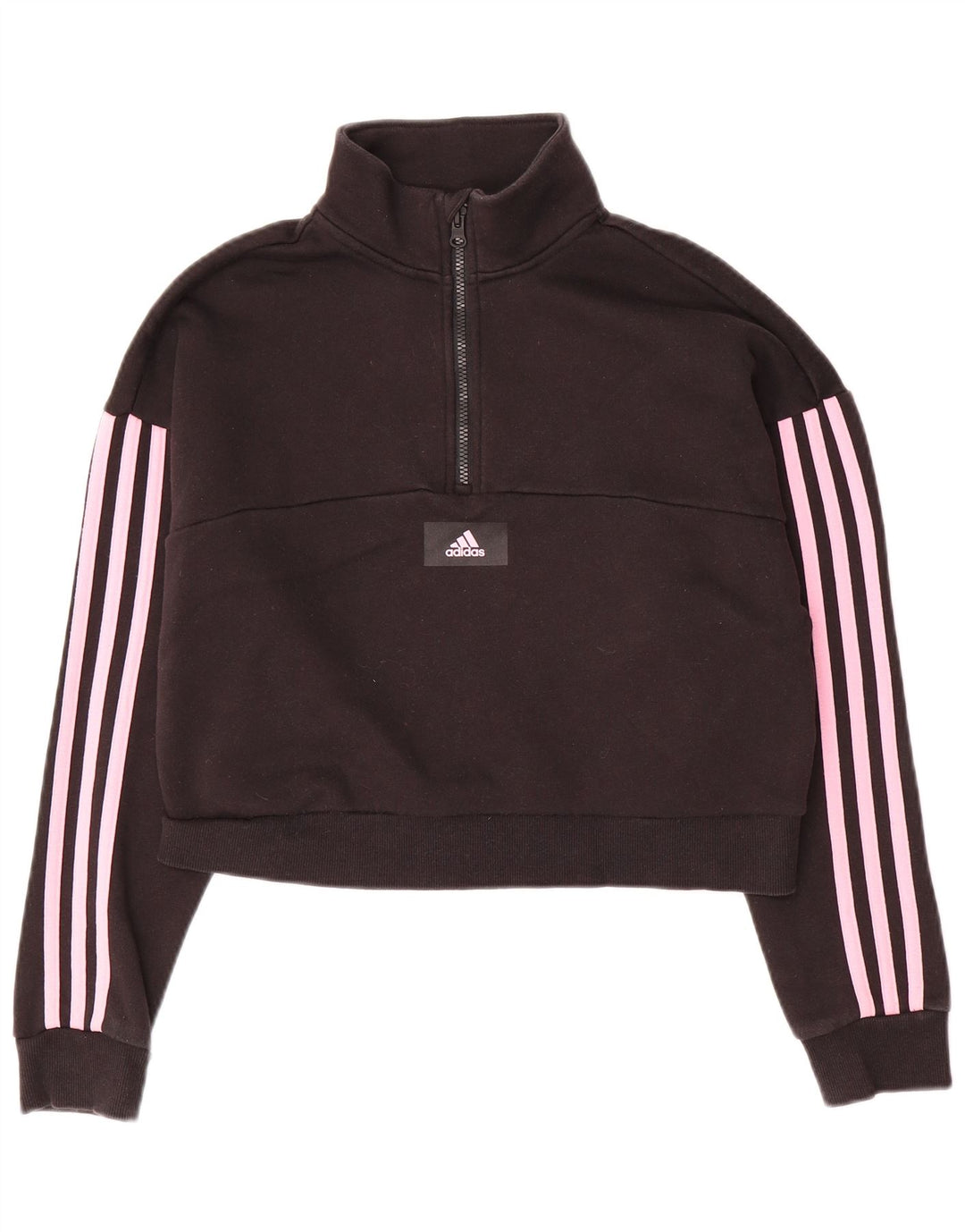 ADIDAS Piger Loose Fit Crop Sweatshirt Jumper 12-13 år Sort Bomuld