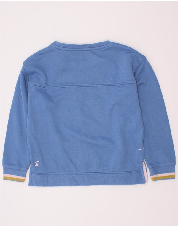 Joules piger grafisk sweatshirt trøje 5-6 år blå bomuld