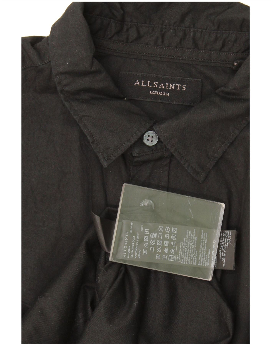 All Saints Herreskjorte Medium Sort Bomuld