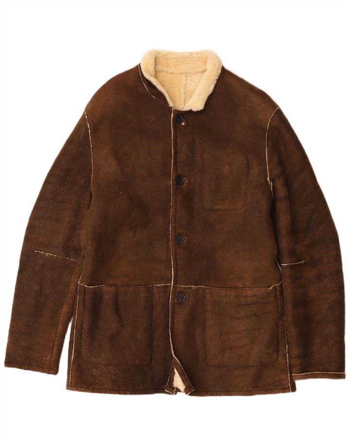 Grifoni Herre Shearling Jacket IT 50 Stor Brun