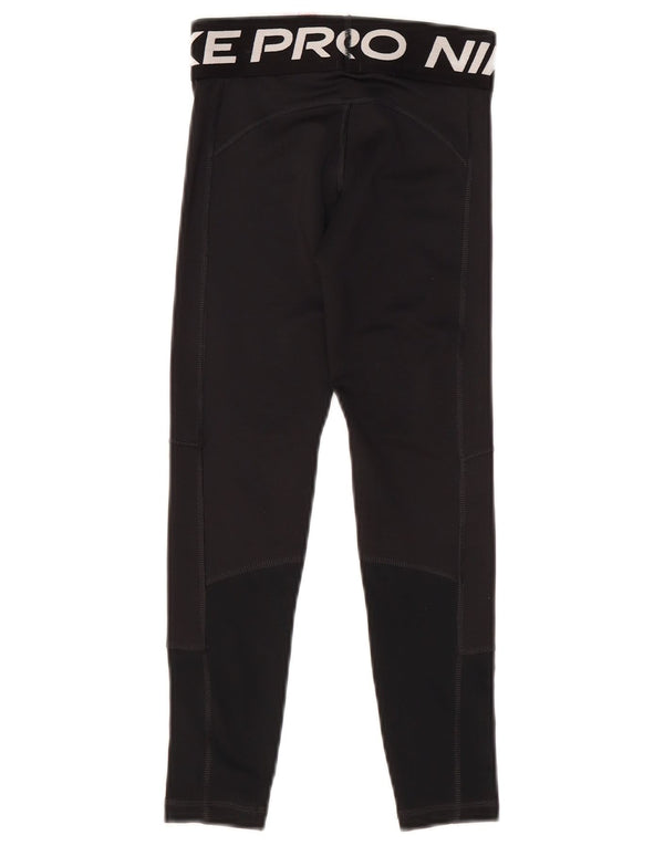 Nike piger Dri Fit grafiske leggings 6-7 år XS sort polyester