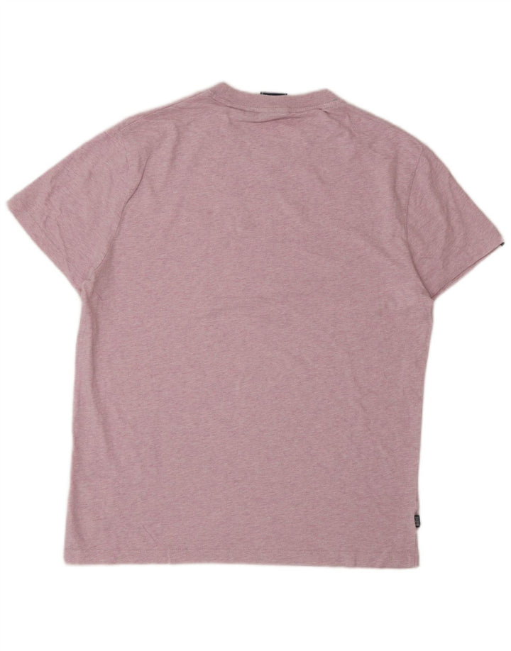 SUPERDRY Herre T-Shirt Top Stor Pink Bomuld
