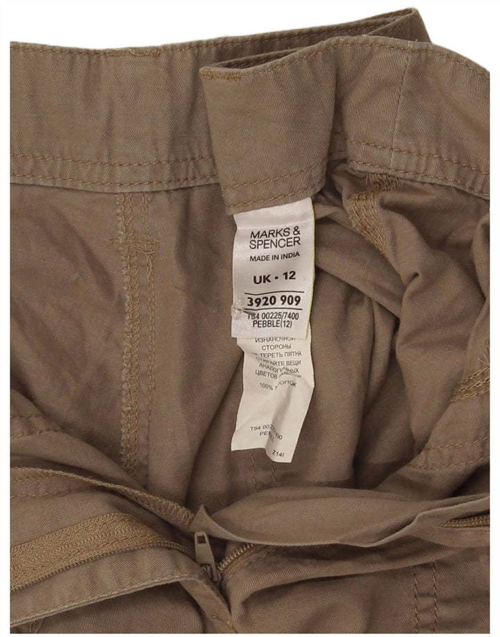 Marks & Spencer Kvinder Casual Shorts UK 12 Medium W30 Grå Bomuld