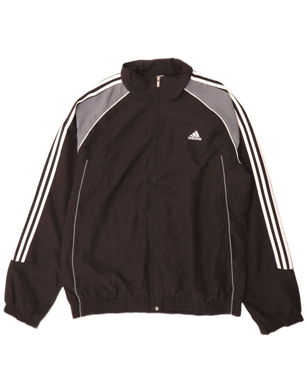 Adidas Grafisk træningsdragt topjakke til mænd XL Sort Colourblock Sports