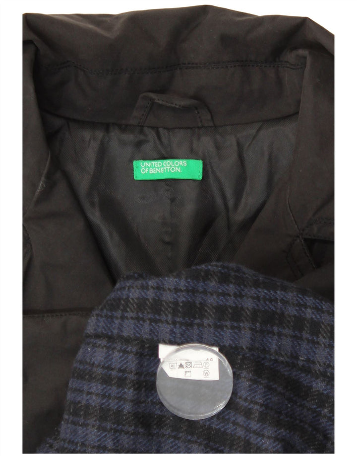 Benetton Trench Coat til mænd IT 46 Large Sort
