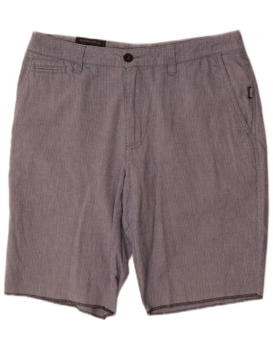 Quiksilver Chino Shorts til mænd W32 Medium Blue Pinstripe Bomuld