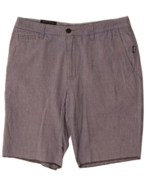 Quiksilver Chino Shorts til mænd W32 Medium Blue Pinstripe Bomuld