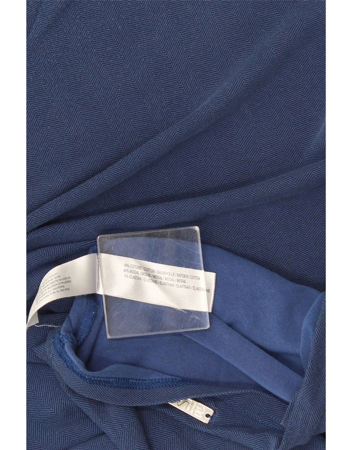 Fila Herre T-Shirt Top XL Blå sildebensbomuld