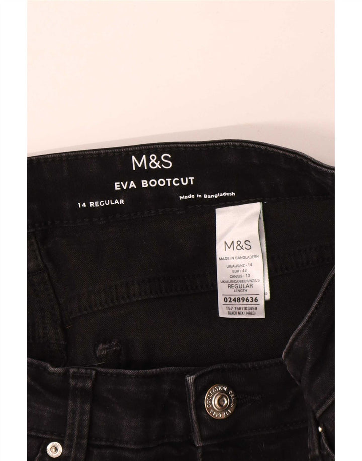 Marks & Spencer Dame Eva Bootcut Jeans UK 14 Large W34 L29 Black Bomuld