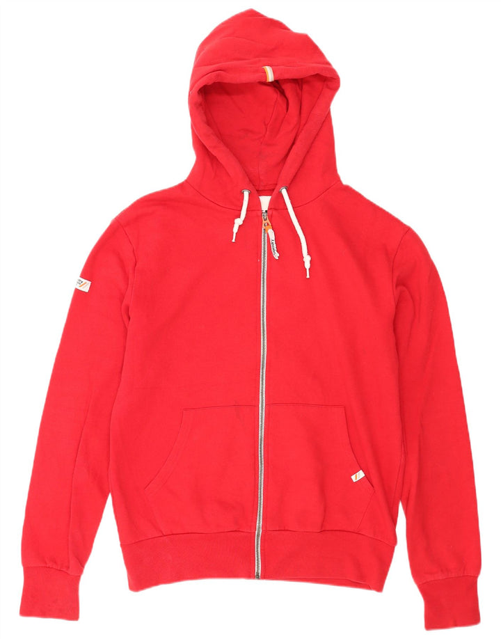 Superdry Hættetrøje med lynlås til mænd Medium rød bomuld