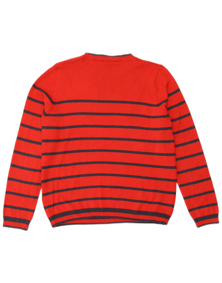 Marks & Spencer Dame sweater med rund hals DK 14 Stor rød stribet