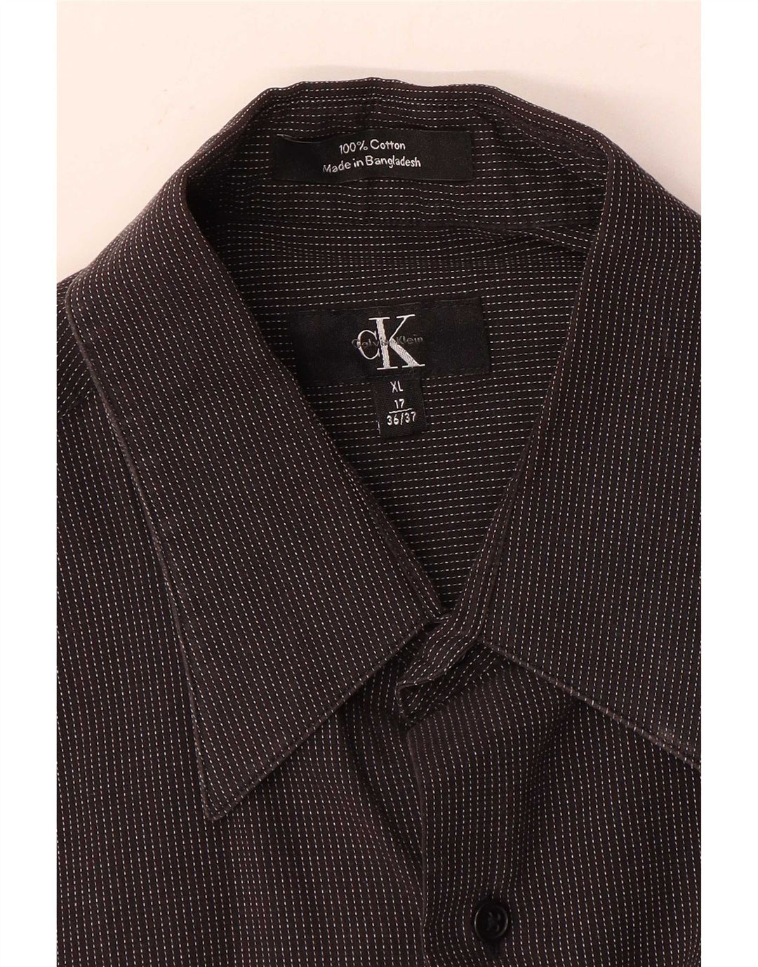 Calvin Klein herreskjorte str. 17 XL Gråstribet bomuld