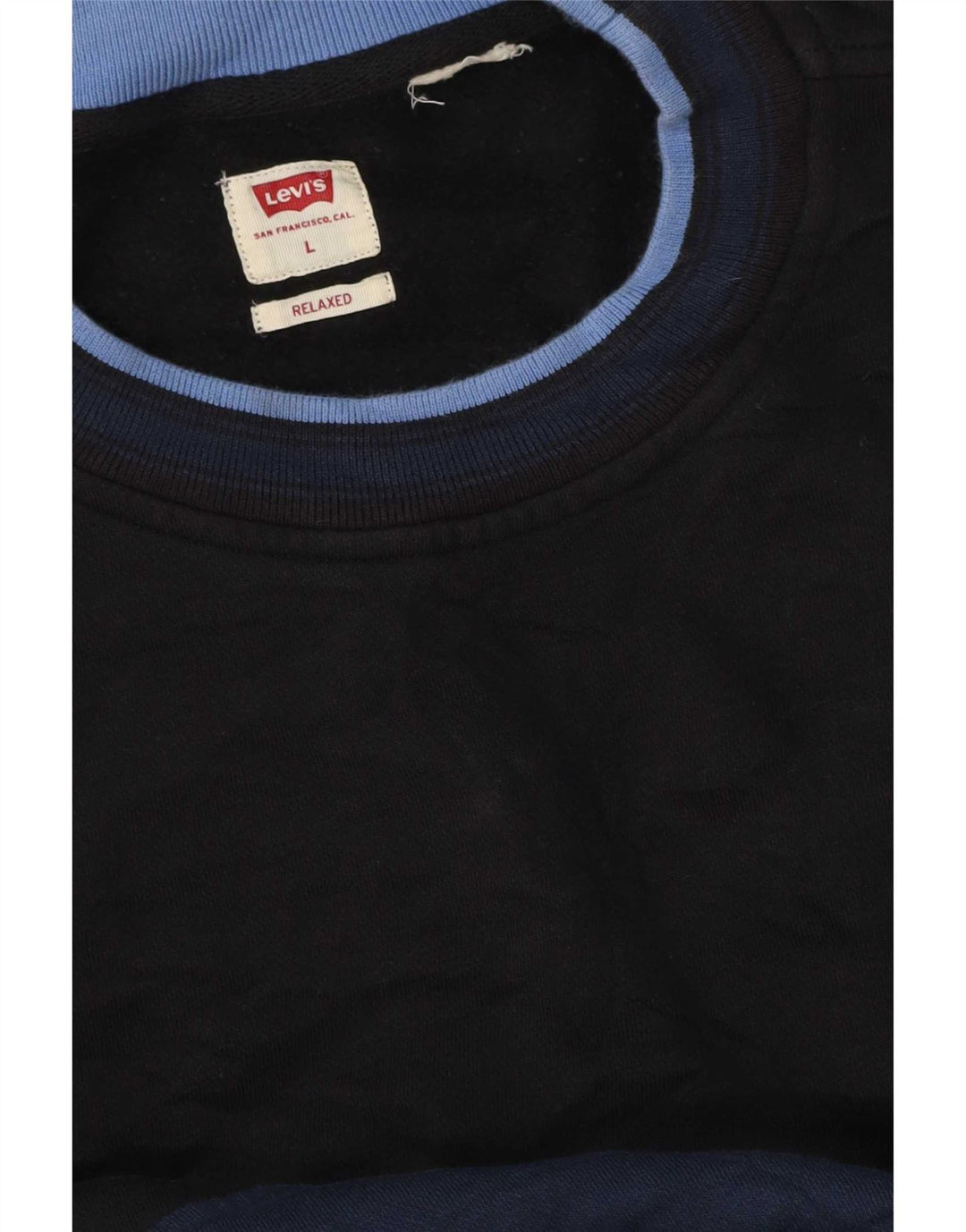 Levi's Herre Relaxed Fit Sweatshirt Jumper Large Navy Blue Colourblock