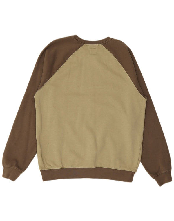 VANS Sweatshirt til mænd Medium Khaki Colourblock Bomuld