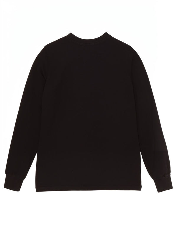 Ellesi Dame Grafisk Top Langærmet UK 4 XS Black Cotton Sports