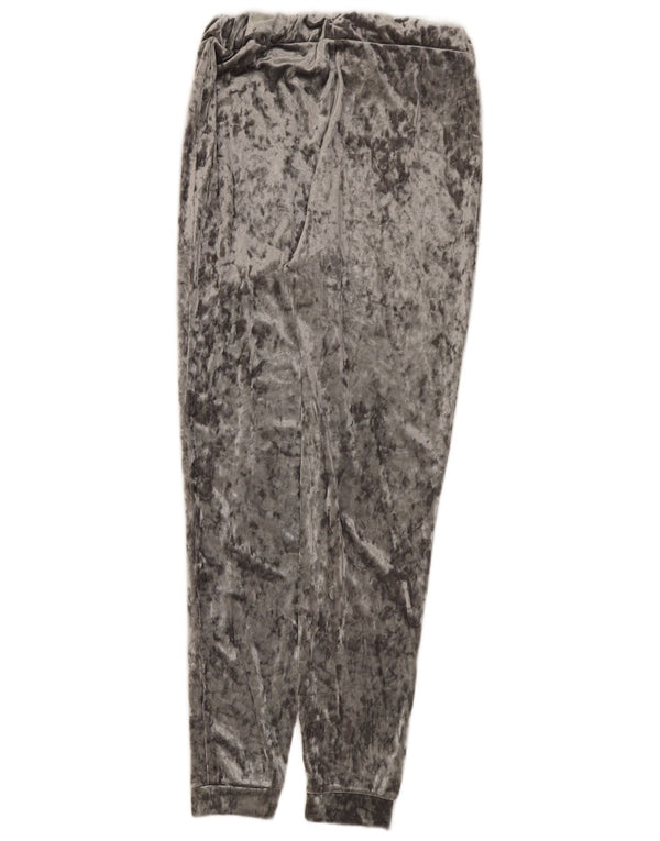 Marks & Spencer Dame Velour Træningsdragt Bukser Joggers UK 8 Small Grey