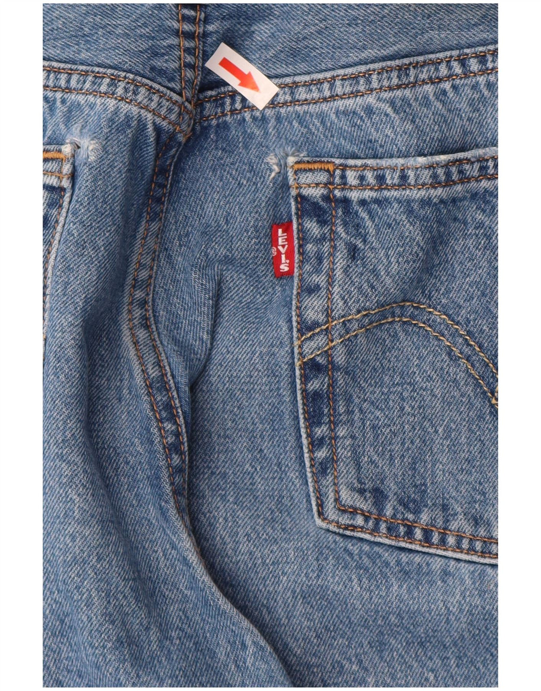 Levi's Dame 501 Straight Jeans W30 L30 Blå