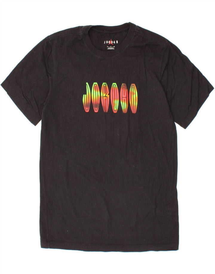 JORDAN Mens Graphic T-Shirt Top Small Black Cotton Vintage Jordan and Second-Hand Jordan from Messina Hembry 