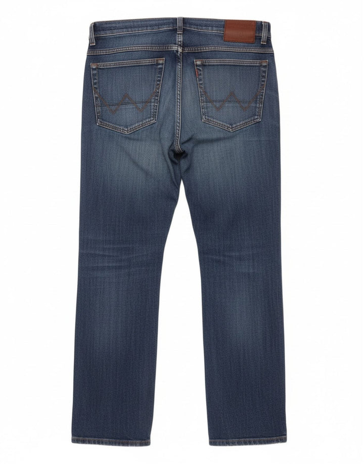 Wrangler Straight Jeans til mænd W33 L32 blå bomuld