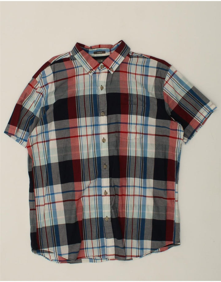 EDDIE BAUER Mens Classic Fit Short Sleeve Shirt Large Multicoloured Check Vintage Eddie Bauer and Second-Hand Eddie Bauer from Messina Hembry 