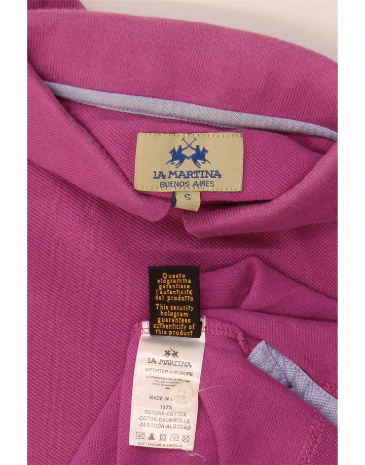 La Martina herre poloskjorte lille pink bomuld