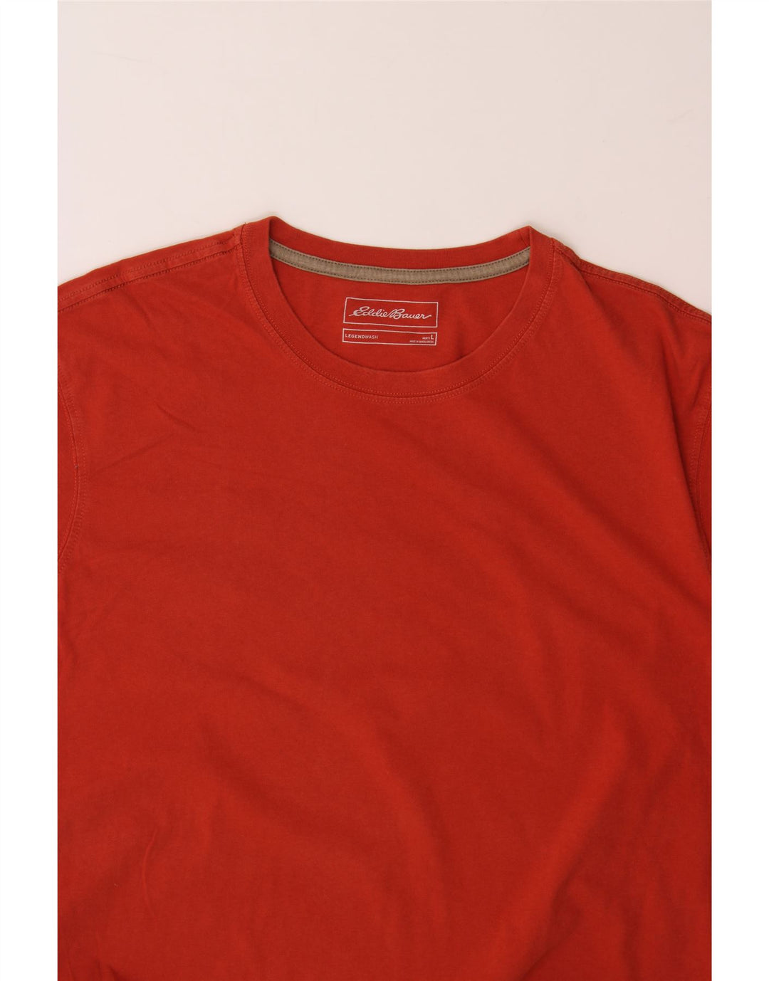 EDDIE BAUER Mens T-Shirt Top Large Orange Cotton Vintage Eddie Bauer and Second-Hand Eddie Bauer from Messina Hembry 