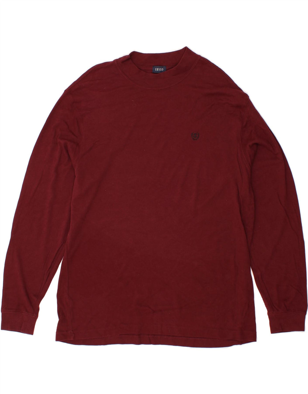 IZOD Mens Top Long Sleeve XL Burgundy Cotton Vintage Izod and Second-Hand Izod from Messina Hembry 
