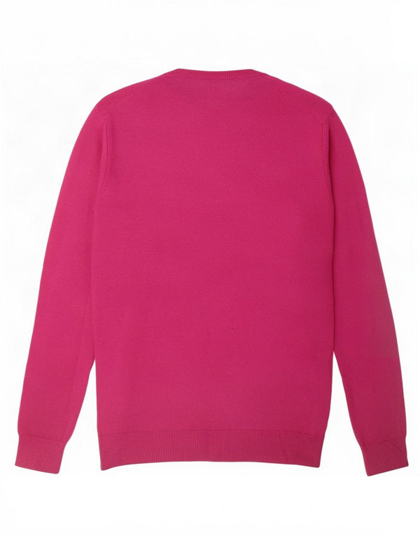 Benetton Dame sweater med rund hals DK 12 Medium Pink Uld