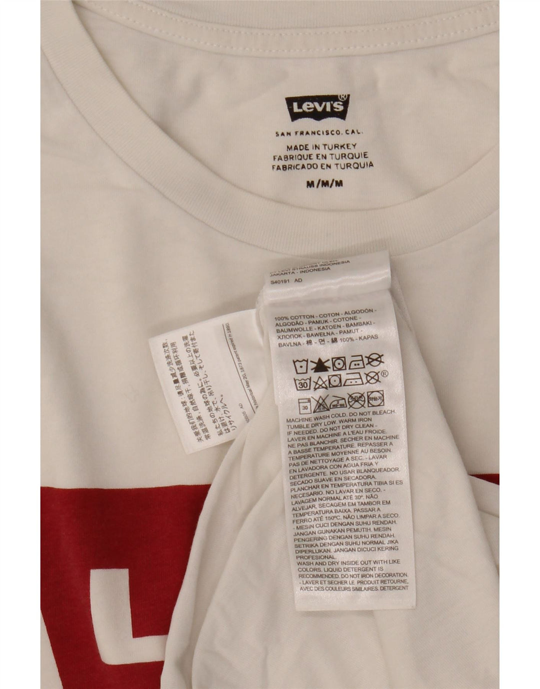 Levi's Herre grafisk T-shirt top mellem hvid bomuld