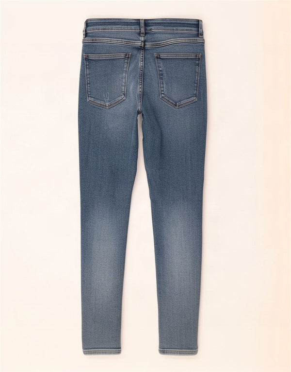 Zara Dame Distressed Skinny Jeans EU 42 Large W32 L27 Blå Bomuld