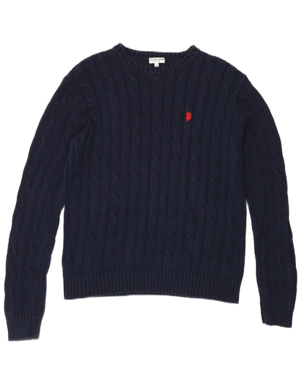 U.S. POLO ASSN. Dame sweater med rund hals DK 14 Medium Navy Blue