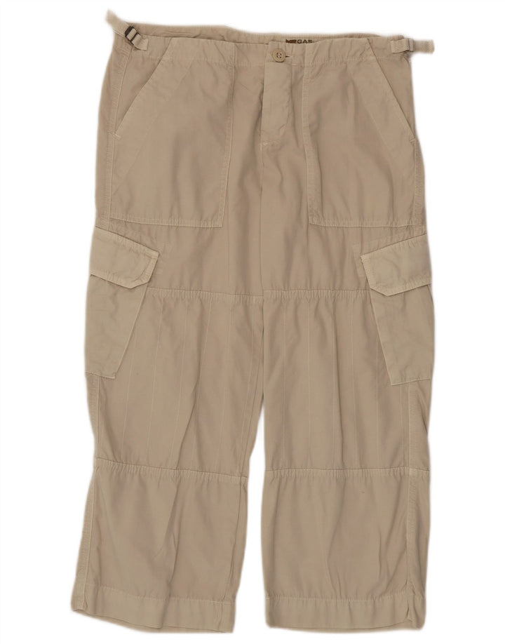 Gas Dame Cargo Cropped Bukser W29 L23 Hvid Bomuld