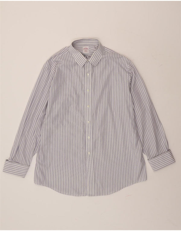 BROOKS BROTHERS Herre Regular Fit Formel skjorte størrelse 17 XL Blå nålestribe