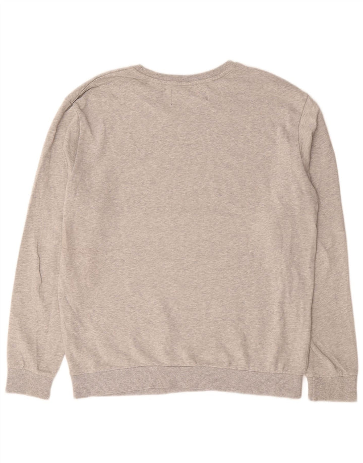 Zara Herre Grafisk Sweatshirt Jumper XL Grå Bomuld