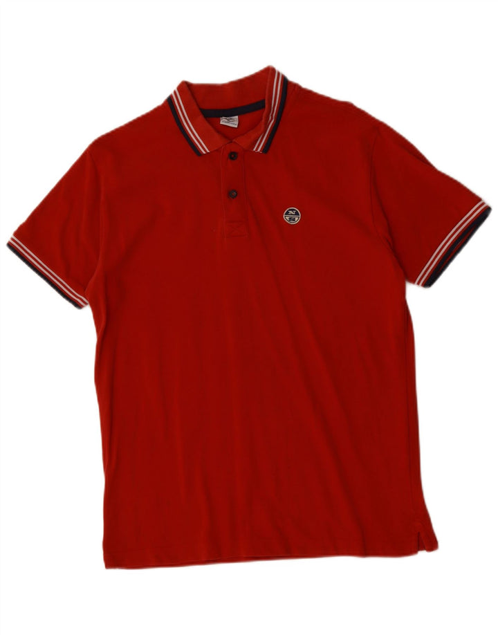 NORTH SAILS Poloshirt til mænd Medium Rød Bomuld