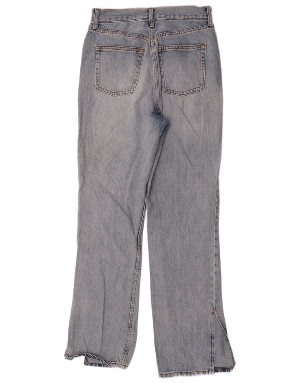 Topshop Dame Højtaljede Straight Jeans W30 L32 Blå Bomuld