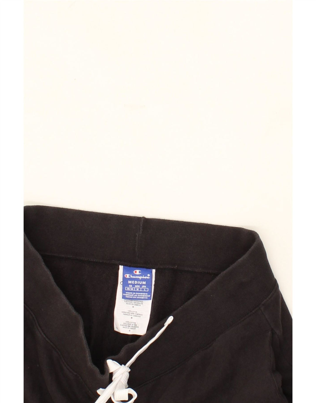 CHAMPION Mens Tracksuit Trousers Joggers Medium Black Cotton Vintage Champion and Second-Hand Champion from Messina Hembry 