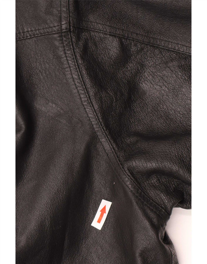 Vintage herre læderjakke UK 42 XL sort læder