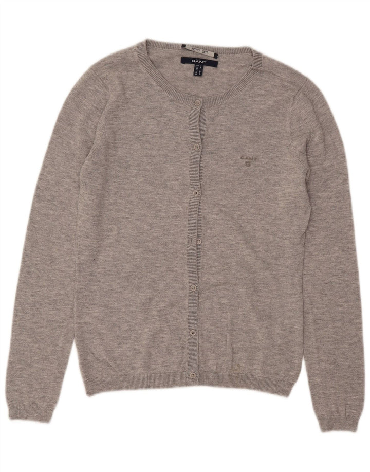 GANT Dame Cardigan Sweater UK 10 Lille Grå Bomuld