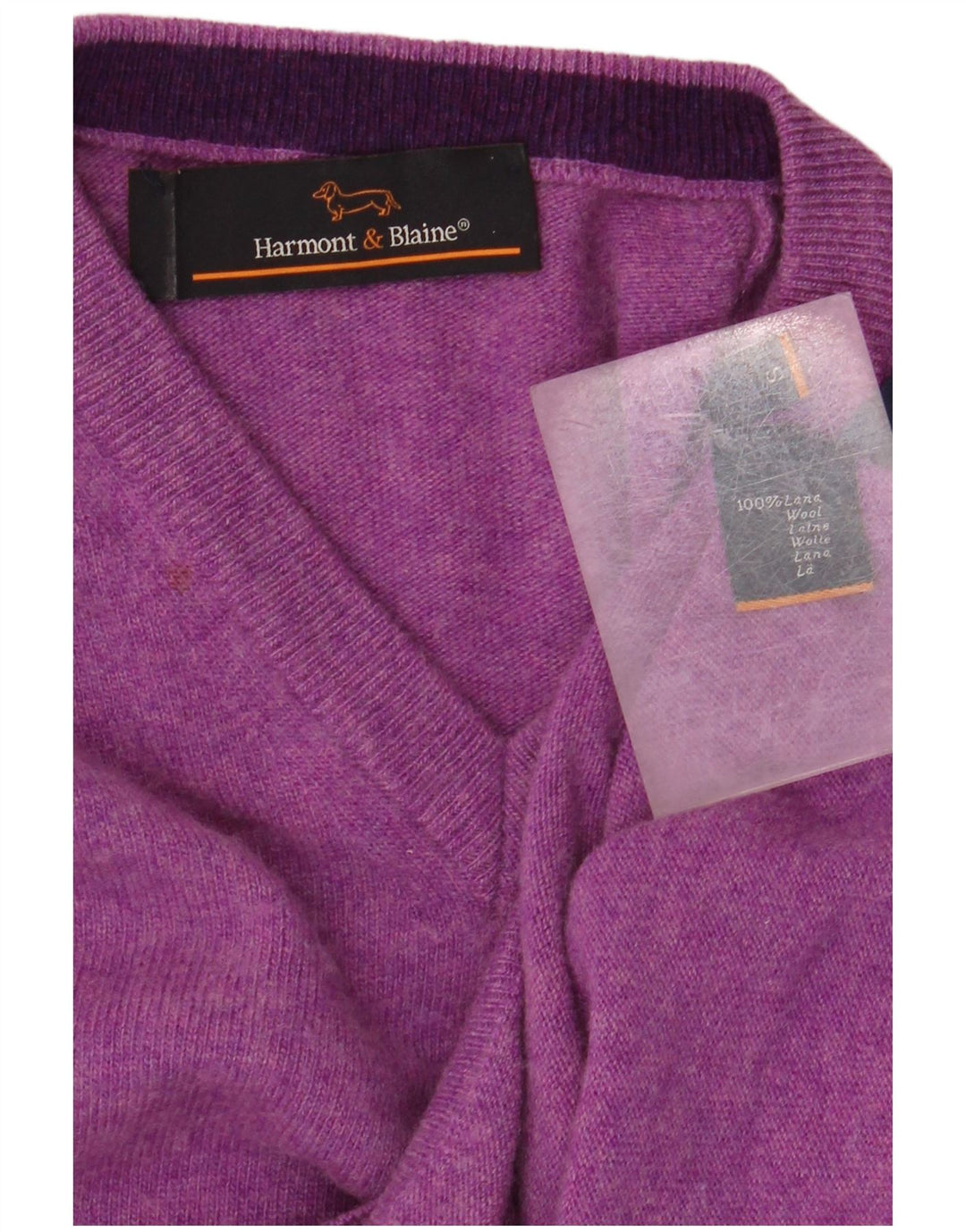 HARMONT & BLAINE Herre V-hals sweater lille lilla uld