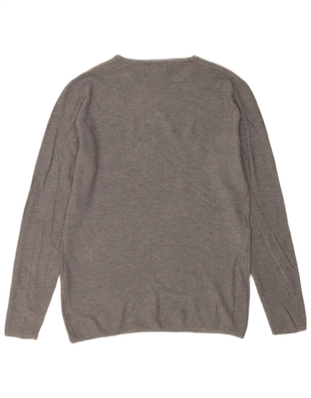ZARA sweater med rund hals til mænd mellemgrå viskose