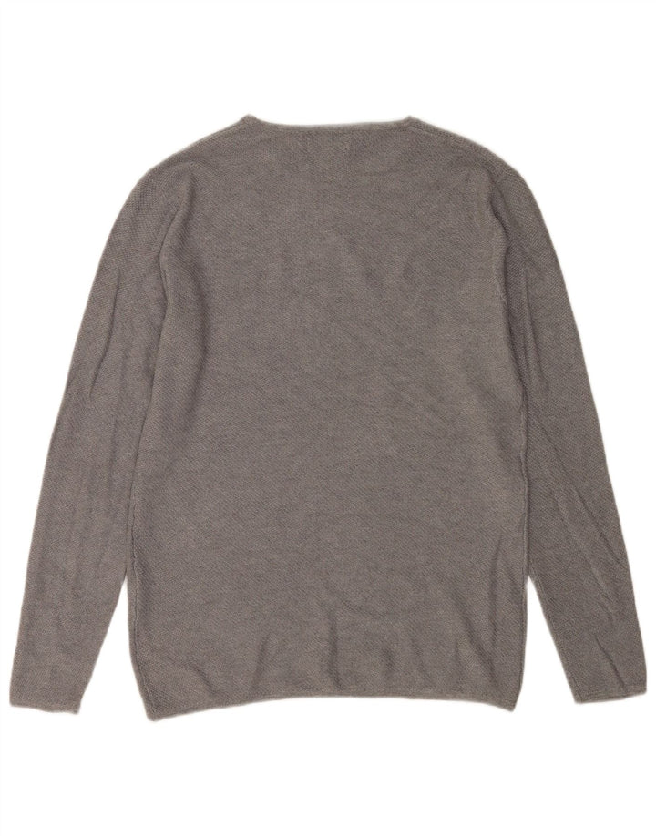 ZARA sweater med rund hals til mænd mellemgrå viskose