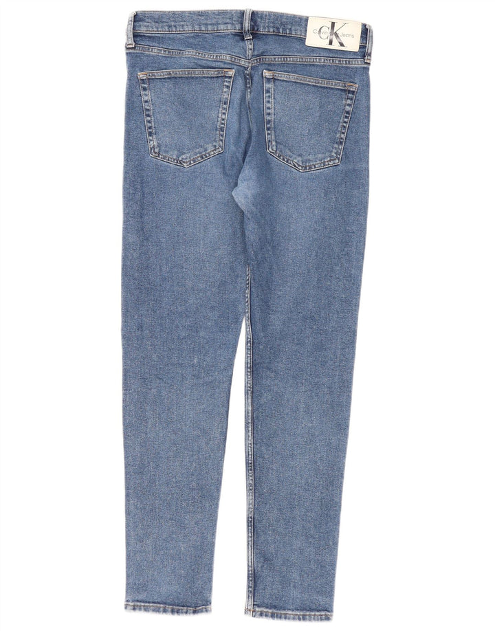 Calvin Klein Herre Slim Jeans W33 L32 Blå Bomuld