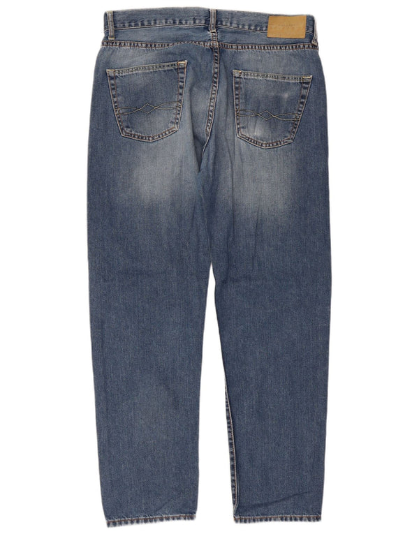 Zara Straight Jeans til mænd EU 44 Large W34 L29 Blå