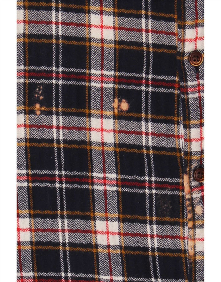 Superdry Herre Regular Fit Flanellskjorte XL Marineblå Ternet Bomuld