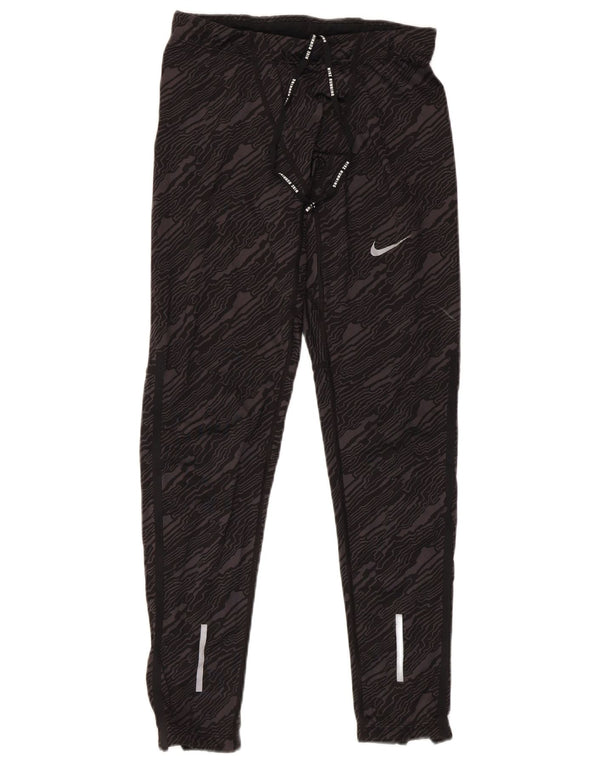 Nike Dame Dri Fit Leggings Large Black Tie Dye Polyester