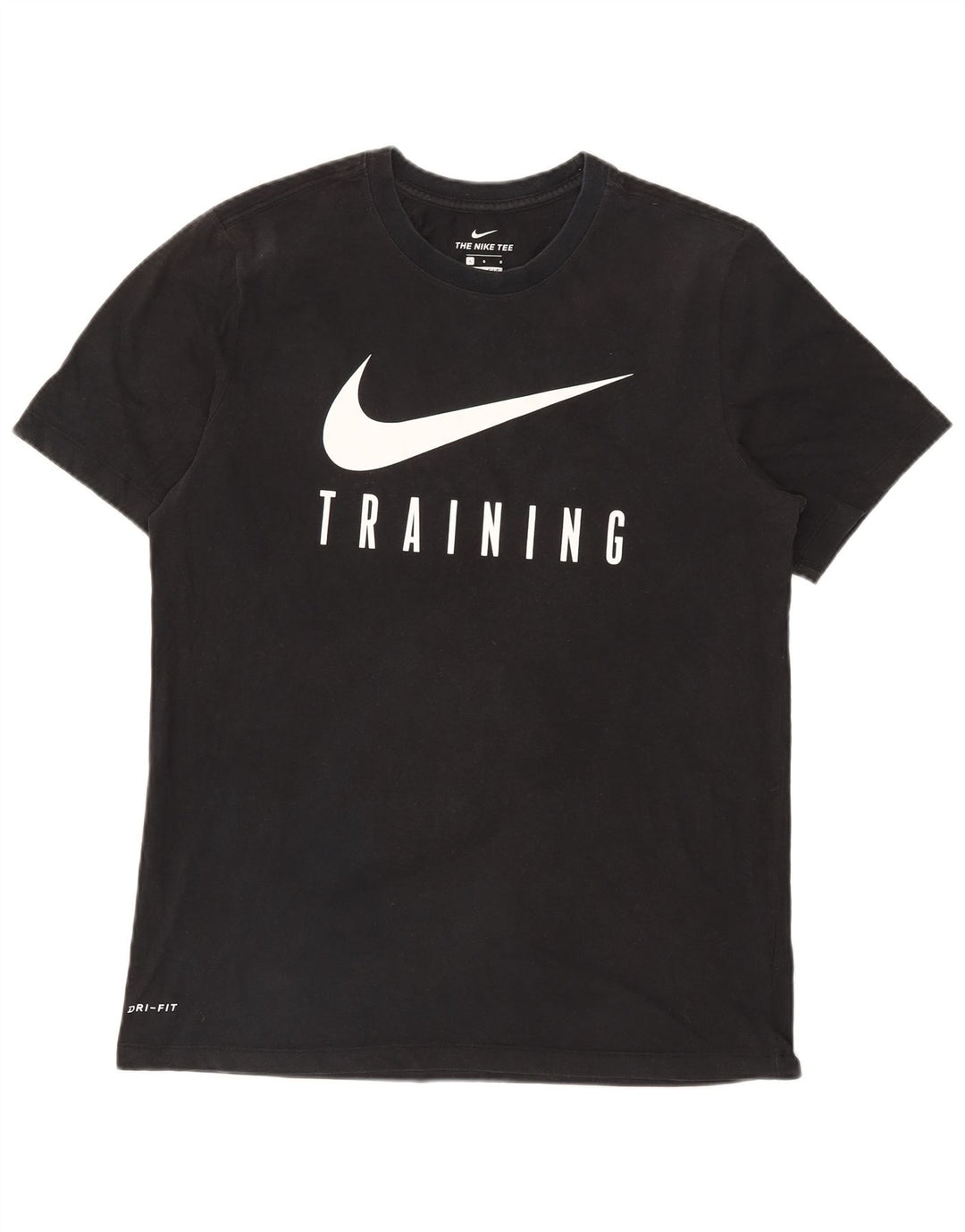 Nike Herre Dri Fit Grafisk T-Shirt Top Stor Sort