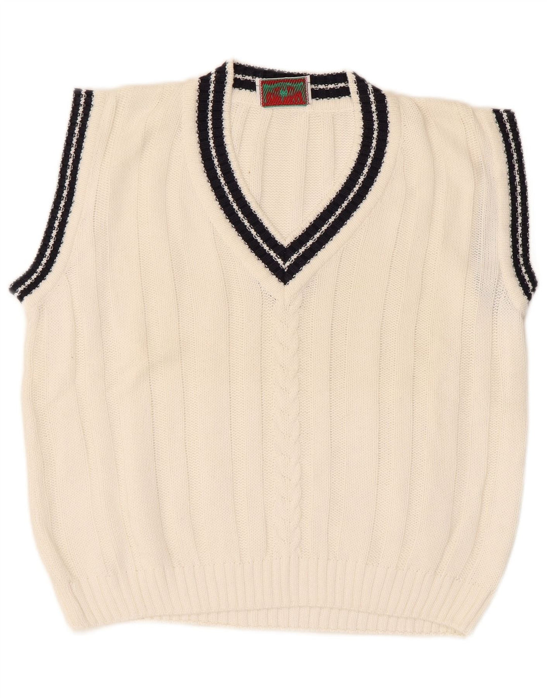 Vintage Dame Vest Tank Top UK 14 Medium White